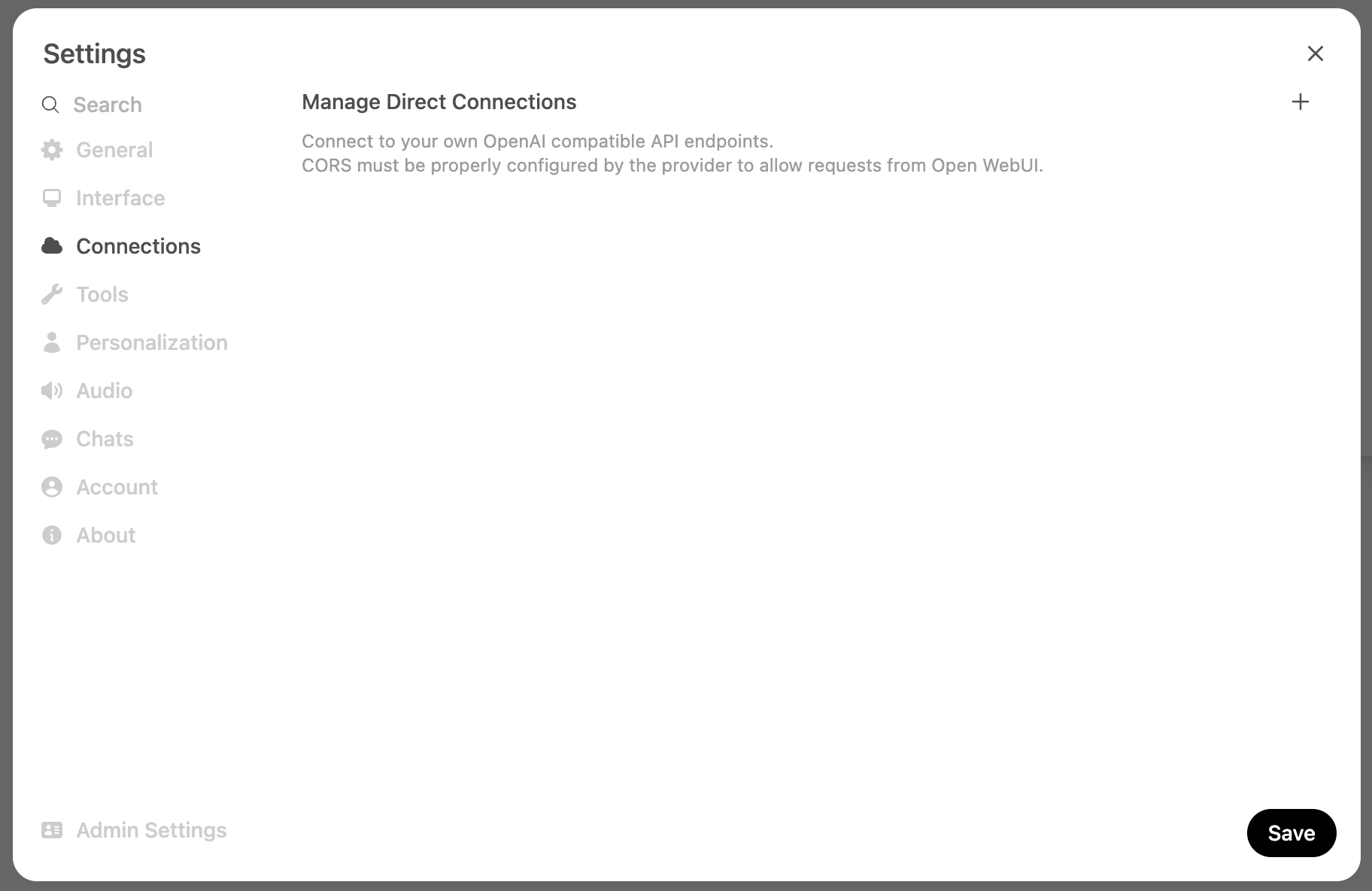 Подключения Open WebUI